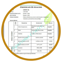 Bảng Certificate Of Analysis Tinh Dầu Thiên Nhiên