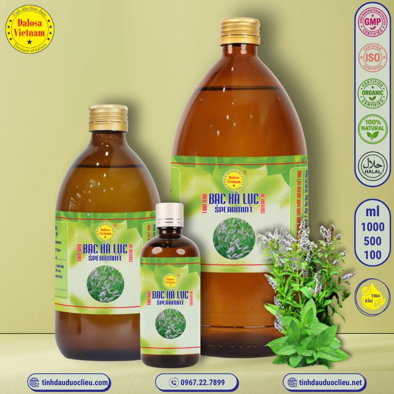 Tinh Dầu Bạc Hà Lục - Spearmint Essential Oil 2 tinh dau bac ha luc – spearmint essential oil