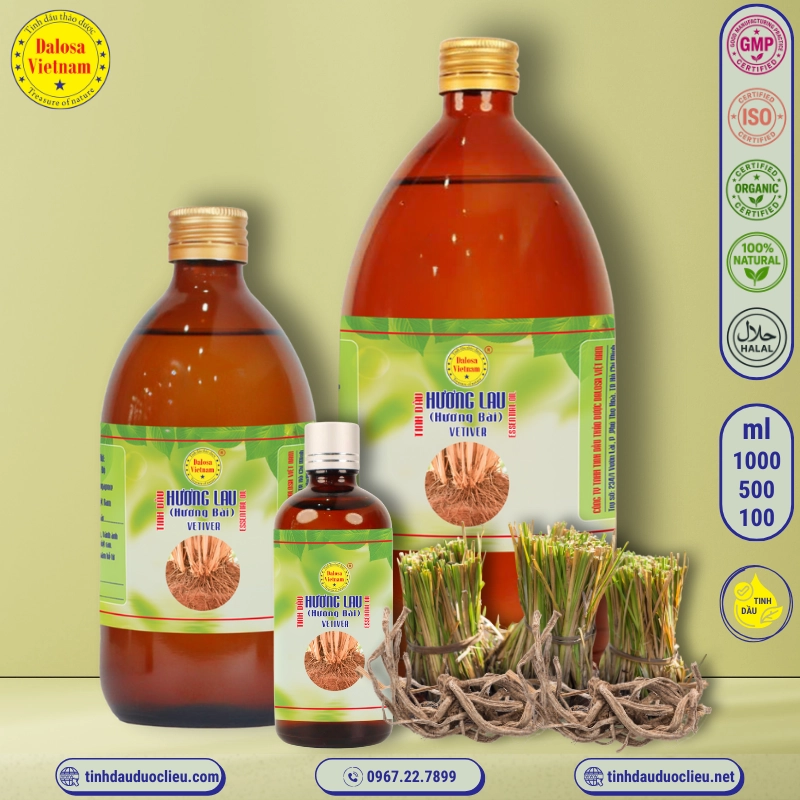 Tinh Dầu Hương Lau - Vetiver Essential Oil 1 tinh dau huong lau huong bai vetiver vetiveria zizanioides essential oil