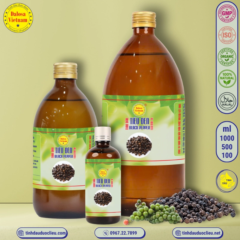 Tinh Dầu Tiêu Đen - Black Pepper Essential Oil 2 tinh dau tieu den black pepper piper nigrum essential oil